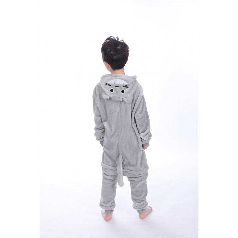 regla Hay una necesidad de audible animal kigurumi grey Totoro onesie pajamas for kids