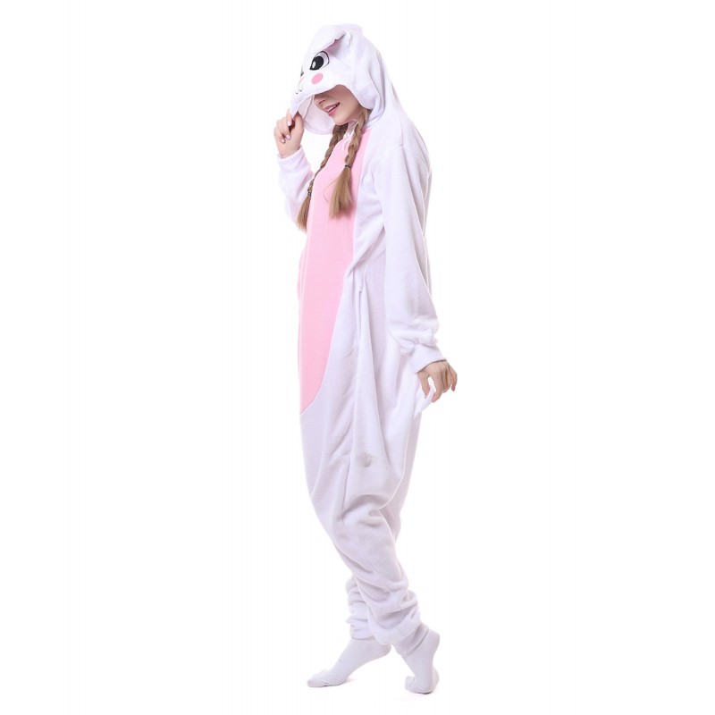 White Raabit Bunny Onesie Pajama Animal Costumes For Women & Men