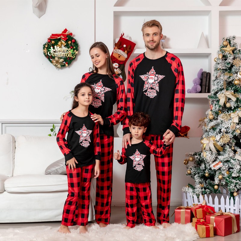 IAMAGOODLADY Christmas Family Pajamas Matching Set,Christmas Plaid Pjs  Sleepwear Xmas Outfit Clothes for Family Holiday Party Warehouse Sale  Clearance