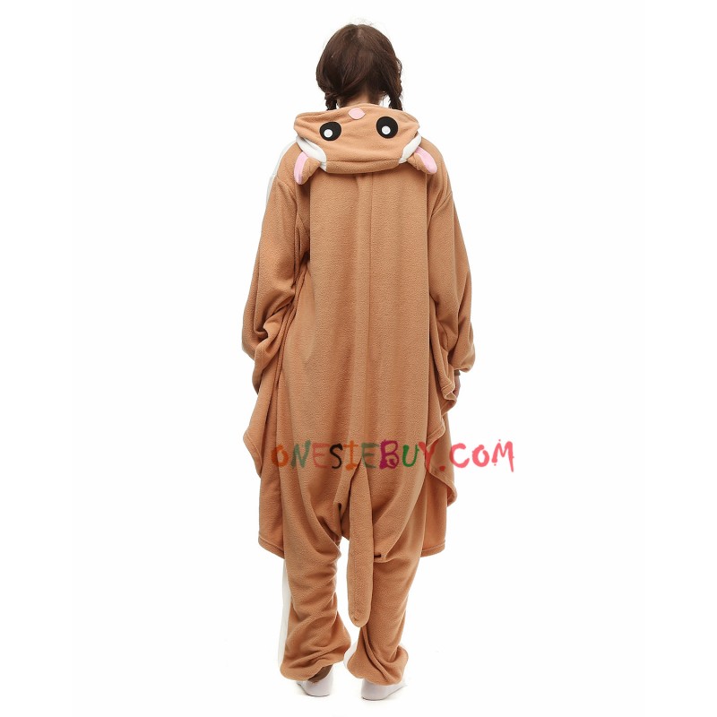 Flying Squirrel Onesie Pajamas For Adults Unisex Cute Easy Halloween  Costumes - Onesiespace