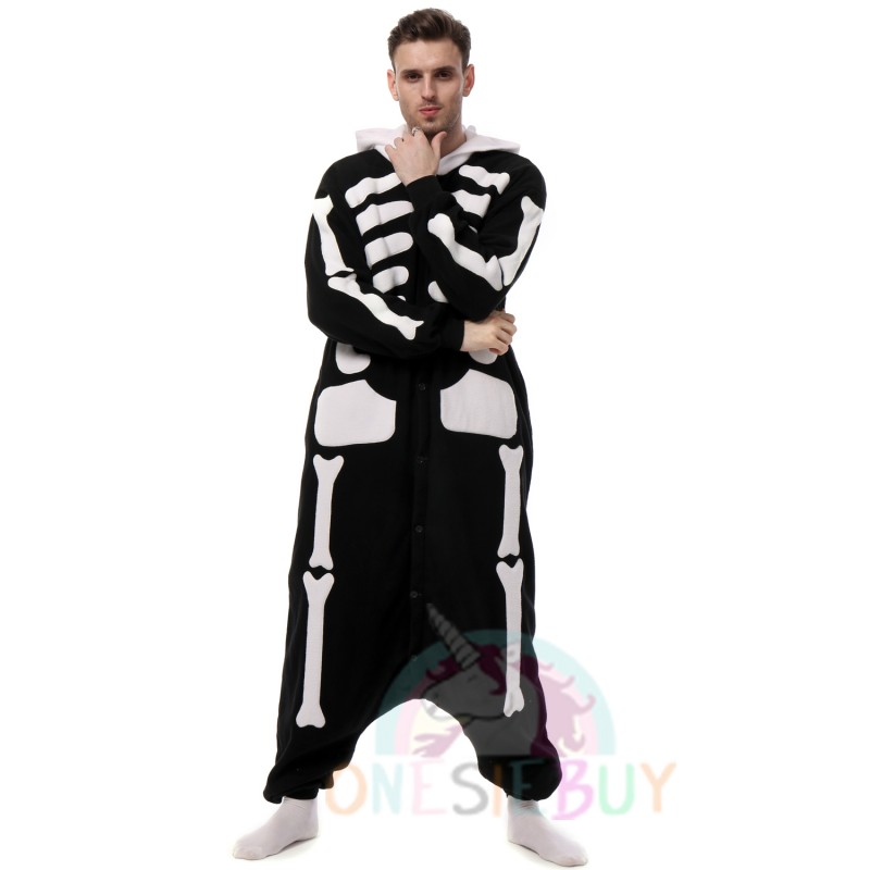 Skeleton Kigurumi Onesie Pajamas Animal Costumes For Adult