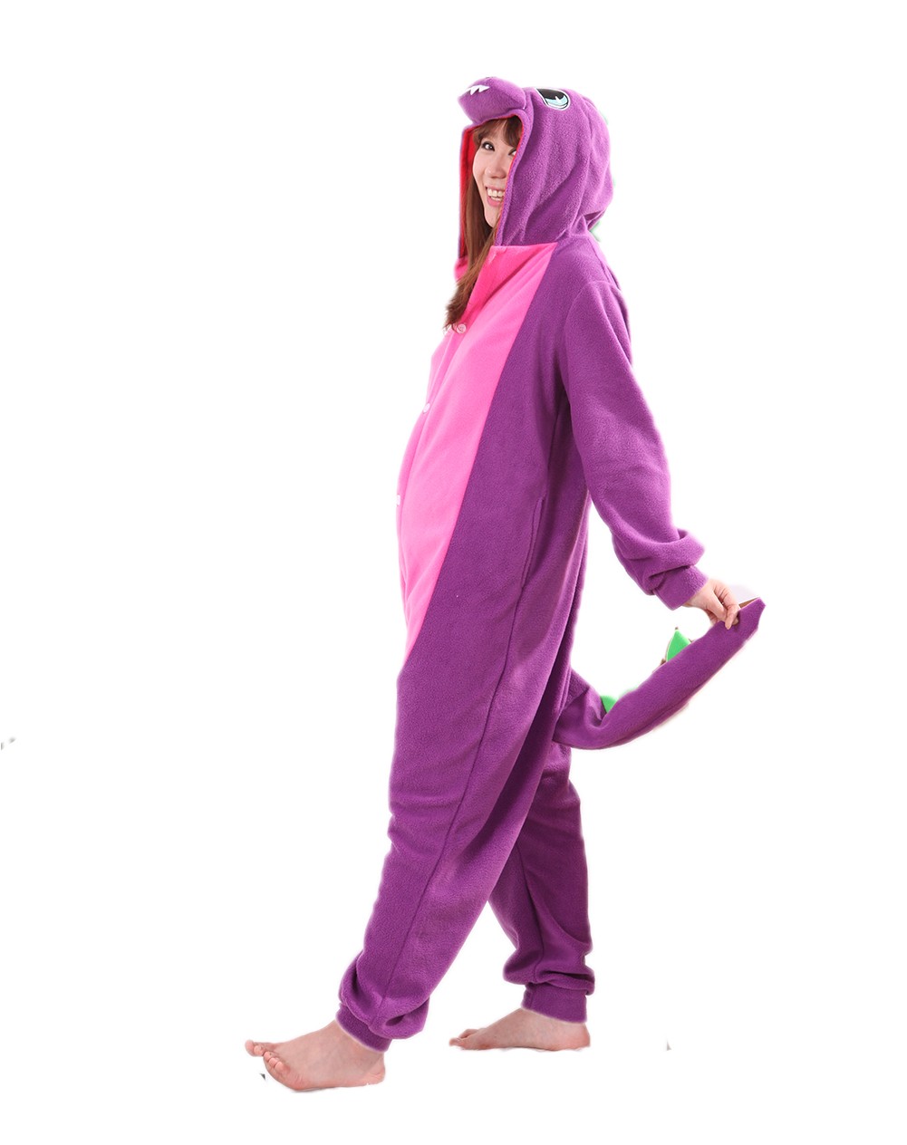 Noble Purple Dragon Kigurumi Jumpsuit Cosplay Onesie Style Pajamas - 4kigu